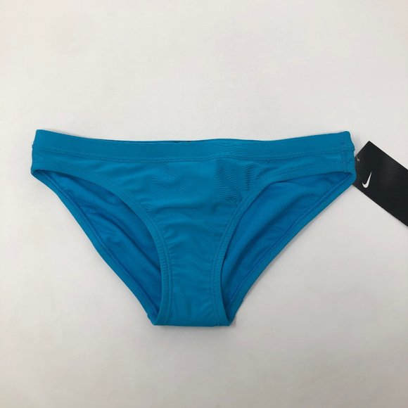Nike Women's Light Blue Solid Sport Bikini Bottom Size Large - Picture 2 of 11
